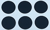 1/2" Round Dot/Black/48 Pack