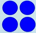 5/8" Round Dot/Blue Chrome/30 Pack