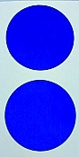 7/8" Round Dot/Blue Chrome/24 Pack