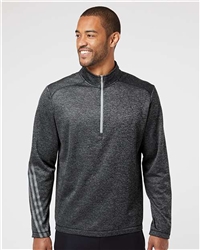 Adidas - Brushed Terry Heathered Quarter-Zip Pullover