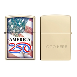 America250 Classic Champagne ZippoÂ® Windproof Lighter