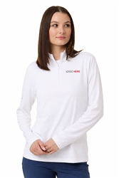 Adidas Women's Textured Stripe Quarter-Zip Pullover