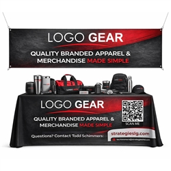 Custom Banner & Table Throw Example