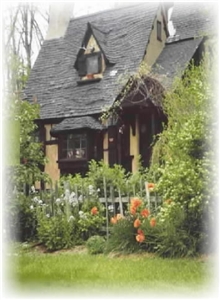 Spring Cottage Garden note card.