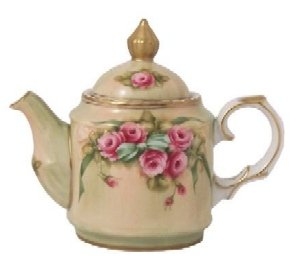 Fine Porcelain Small Teapot, Hand Decorated