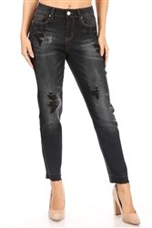 ED-16368A Black Wash missy skinny jeans