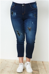 ED-16368XA Dk.Indigo Wash Plus skinny jeans