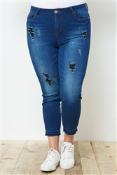 ED-16368XA Indigo Wash Plus skinny jeans