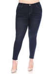 ED-18023X Dk.Indigo Wash plus skinny jeans