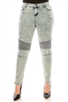 ED-19030X Sand Blast plus skinny jeans