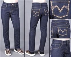 RK-15919K Dk.Indigo girls skinny jeans