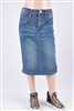 RK-77239KY Vintage Wash girls mid length skirt