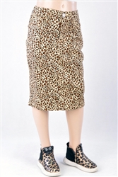 RK-77546KA Leopard girls mid length skirt