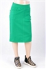 RK-77548K E.Green girls mid length skirt