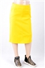 RK-77548K Yellow girls mid length skirt