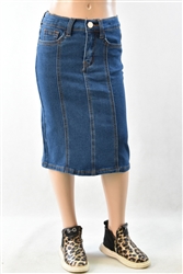 RK-79192K Indigo girls mid length skirt