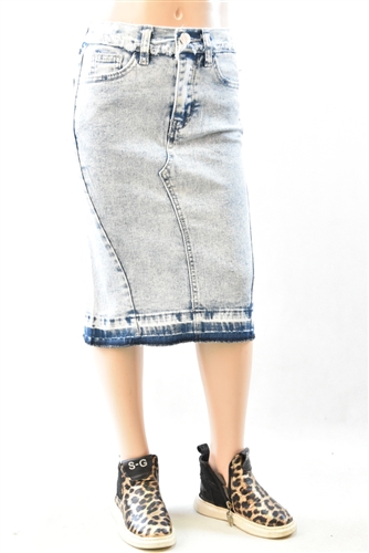 RK-79229K Sand Blush girls mid length skirt