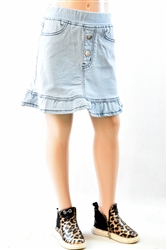 RK-79263K Lt.Indigo girls short length skirt