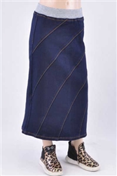 RK-87117KA Dk.Indigo girls long skirt