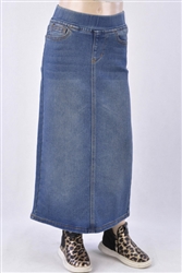 RK-87241KE Vintage Wash girls Long skirt