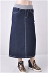 RK-87310K Dk.Indigo girls long skirt