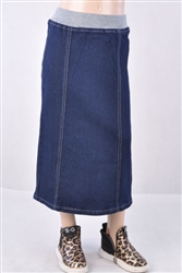 RK-87478K Dk.Indigo girls long skirt