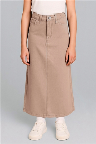 RK-89173KB Sandstone girls Long skirt