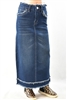 RK-89184K-Dk.Indigo Wash girls long skirt