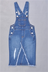 RK-97615K Indigo Wash girls overall