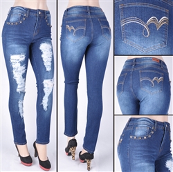 SG-16126 Dk.Wash missy skinny jeans