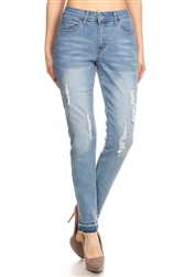 SG-16138A Lt.Indigo missy skinny jeans