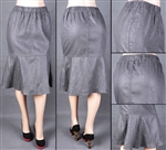 SG-75737 Silver Grey middle length skirt