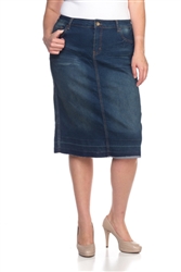 SG-76415XG-Vint calf length skirt