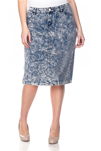 SG-77239XAD Dark Snow Calf length skirt