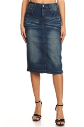 SG-77239Y Vintage calf length skirt