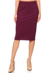 SG-77461 Burgundy Middle length skirt