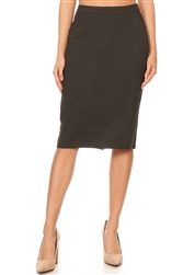 SG-77461 HGrey Middle length skirt