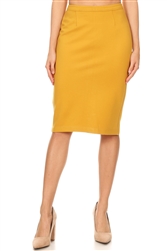 SG-77461 Mustard Middle length skirt