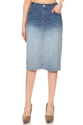 SG-77464C Blue Blush Middle length skirt