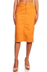 SG-77546C Yam calf length skirt