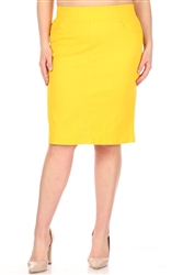 SG-77548X Yellow Middle length skirt