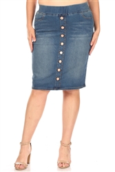 SG-77803XE Vintage Wash middle length skirt