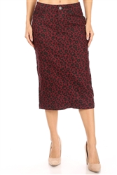 SG-77920A Cheetach calf length skirt