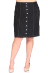 SG-77997X Black middle length skirt