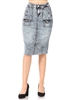 SG-78000 Snow Wash middle length skirt