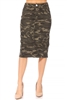 SG-79022 Camo middle length skirt