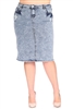 SG-79036X Snow Wash Calf length skirt
