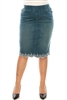 SG-79039X Vintage Wash middle length skirt