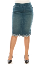 SG-79039XX Vintage Wash middle length skirt
