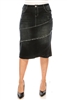 SG-79050XA Black Wash calf length skirt